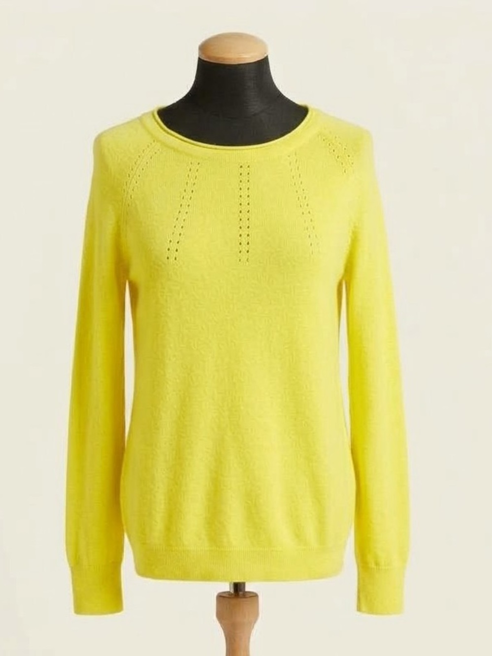Banana Republic Merino Cashmere Blend Pointelle Sweater Lemon S Filpucci